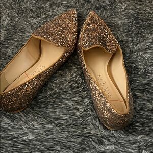 Sole Society Women's Sparkling Flats - Bronze